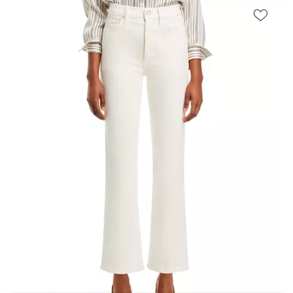 MOTHER Off-White High-Rise Jeans 28